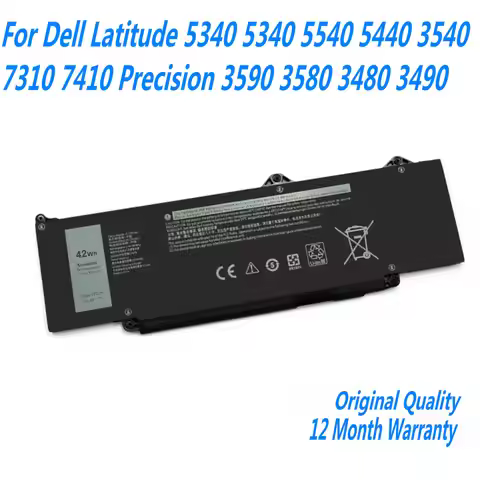 New 11.4V 42Wh JTG7N 7RDGP Laptop Battery For Dell Latitude 5340 5340 5540 5440 3540 7310 7410 Preci