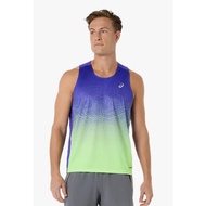 ASICS ROAD FADE SINGLET - COBALT BURST/ILLUMINATE GREEN