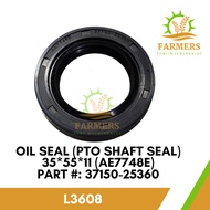 Seal Oil (PTO Shaft Seal) 35-55-11 AE7748/AE7748E L3608 Kubota Tractor Part : 37150-25360