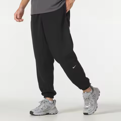 Nike Men's Pants Sports Pants Running Fitness Long Pants Black Knit Jogger Pants Quick-Drying Casual
