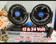 Kipas Angin mobil double 5 Blade tornado terbaru 2024 bisa tersedia 12-24 Volt 2 kecepatan angin yan