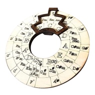 【Chuangtfx03】Circle of Fifths Wheel Wooden Circle of Fifths Wooden Melody Tool,Chord Wheel for Decor