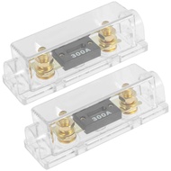 2Pcs ANL Fuse Holder 32V DC ANL Fuse Block with Insulating Cover ANL Fuse Holder 1/0 /2/4 AWG Auto F