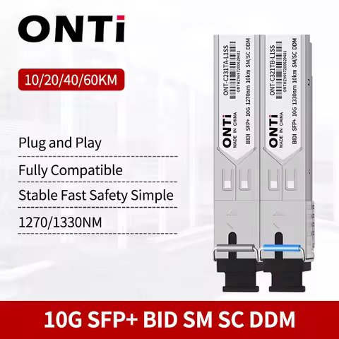 10G BIDI 10/20/40/60KM SFP Module SM SC 1270/1330nm Single Mode Single Fiber Optic module Compatible