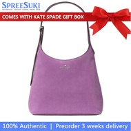 Kate Spade Handbag In Box 454 Suede Small Shoulder Bag Wisteria Light Purple KM472