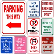 High Definition Tin Sign Assorted Parking Traffic Warning Retro Metal Wall Art, No Parking Employee 