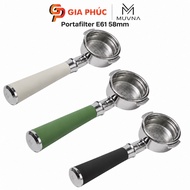 Portafilter E61 58mm MUVNA Coffee Handle - Portafilter Bottomless| 58mm Binaural bottomless handle