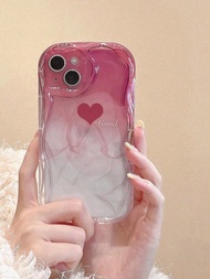 เคสโทรศัพท์สีเรืองรอง รูปหัวใจ เข้ากับ iPhone 16/15/14/13, Pro Max X XR, S25/S24/S23, Xiao Mi 14T/13