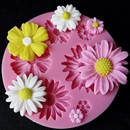 Zephyr 3D Sunflower Flower Petals Embossed Silicone Mold Relief Fondant Cake Decor Tool MY