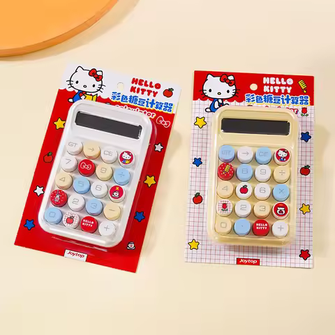 Hello Kitty Colorful Button Calculator Stylish Mechanical Buttons in Jelly-Like Colors For Students,