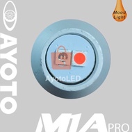 lampu motor led ayoto m1a pro h6/t19/m5 hi-lo ac dc original rled - putih-kuning