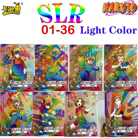 KAYOU Genuine Naruto Cards SLR Series Light Colorful Cards 01 - 36 Sasuke Naruto Animation Periphery