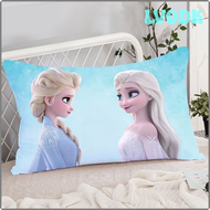 LVODK Disney Frozen Elsa Anna Girls Decorative/nap Pillow Cases Cartoon Cushion Cover on Bed Sofa Children Gift 40x65 cm PBKER