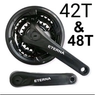 CRANK 24 - 34 - 42T and 28 38 48T MINITRACK FIXIE 3 SPEED MTB BIKE STACKED DISC