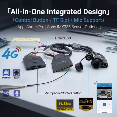 Camhi App DIY 3G SIM IP Camera Module 5MP IMX335 1920P Wireless Mini 4G Pin Hole Covert Built-in MIC