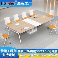 Office Simple 8 Modern Conference Room Mobile Table Chair Small Combination Conference Table Rectang