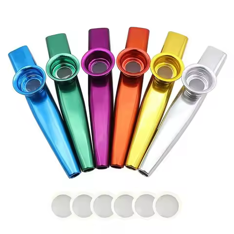 Metal Kazoo Musical Instrument Flutes Diaphragm Mouth Kazoos Musical Instruments Good Companion for 