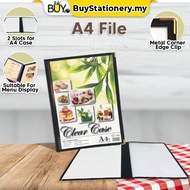 EMI A3 A4 Leather Menu File Folder Restaurant Food Catalogue Display Transparent Fail -(1s/Pcs) Hold