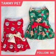 Dog Christmas Dress Santa Claus Pet Clothes for Shih Tzu Gingerbread Man Cat Skirt New Year Dog Outf