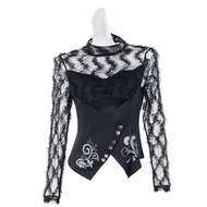 Elphaba Wicked Costume Black lace shirt Cosplay Party Role Play Amine Halloween COSPALY