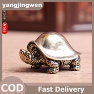 YANGWEN Retro Brass Feng Shui Turtle Bronze Figurines Miniatures Crafts Desktop Ornaments Home Decor