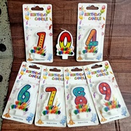 LILIN Candle Two Color Number 0-9 Two Color Number Birthday Candles