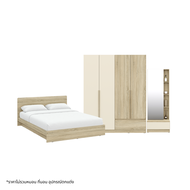 SB Design Square Bedroom Sets 5 Ft. Hannie Model  Light Wood