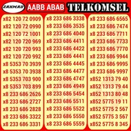 TSEL-B) NOCAN Telkomsel AABB ABAB ABBA kartu perdana nomor cantik simpati murah