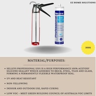 Selleys S301/S601 Adhesive Silicone Sealant 330ML - Bundle Deal Caulking Gun (4 colours!)