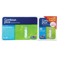 Contour Plus Test Strips Value Pack Off 20% (3x25s)