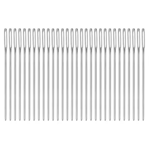 30/60Pcs Large Eye Blunt Needles Tapestry Needle Yarn Sewing Knitting Weaving Needle Stainless Steel