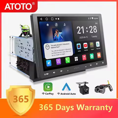 ATOTO Android Car Radio 10 inch Single 1 Din Wireless Apple CarPlay Android Auto Screen 1Din Car Ste
