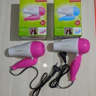 Alat pengering rambut elektrik hairdryer lipat listrik portable mini