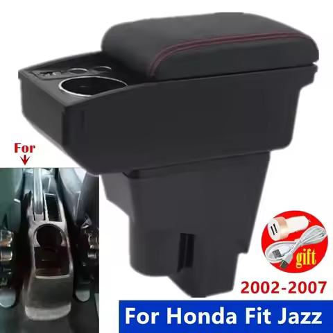 Central armrest For Honda Jazz Armrest box For Honda Fit Jazz 1 Car Armrest Storage box 2002-2007 In