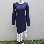 LD 82-90 HAN QUEEN dress asymmetric navy