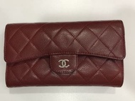 Chanel Classic Flap Long Wallet in Burgundy