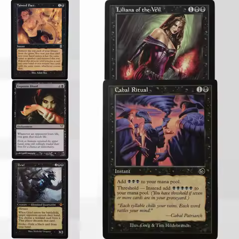 TOP Black Regular TCG Cards for Magical Proxy Cabal Ritual Cabal Therapy Imperial Seal Tainted Pact 