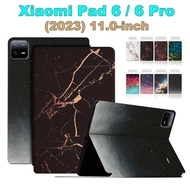 For Xiaomi Pad 6 (2023) 11.0" Mi Pad6 Pro Fashion High Quality Color Starry Sky Marble Flip Leather Tablet Protective Case Stand Cover