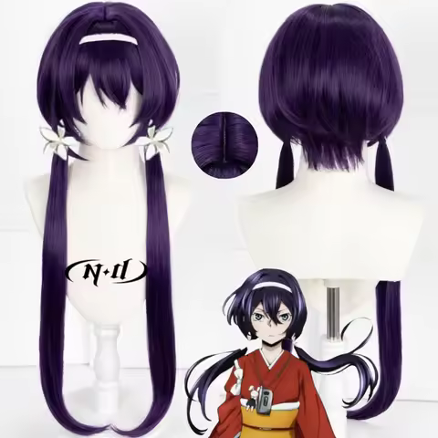 ND Izumi Kyouka Anime Bungo Stray Dogs Wigs Cosplay Costume Long Purple Wig Heat Resistant High Qual
