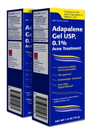 Taro Adapalene 0.1% Acne Treatment Gel 1.6 oz - Paraben Free - 2 Pack