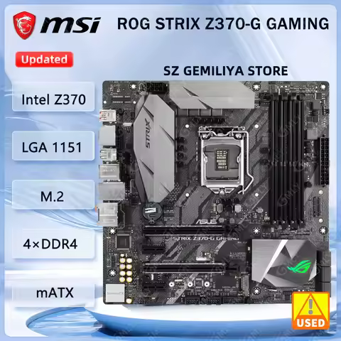 ASUS ROG STRIX Z370-G GAMING Intel Z370 DDR4 64GB M.2 mATX support Core i3-8300 Core i5-9400 Core i7