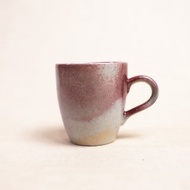 明芽窯 l 柴燒銅紅萩白雙掛 咖啡杯 把杯 杯子 濃縮咖啡 陶杯