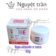 Naco vitamin E skin whitening cream 45g jar [3-sided cream] 1 box