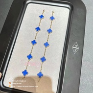 Vca Fankeyabao Popular 18K Gold Pork Belly Four-Leaf Clover Clover Blue 5 Flower Bracelet