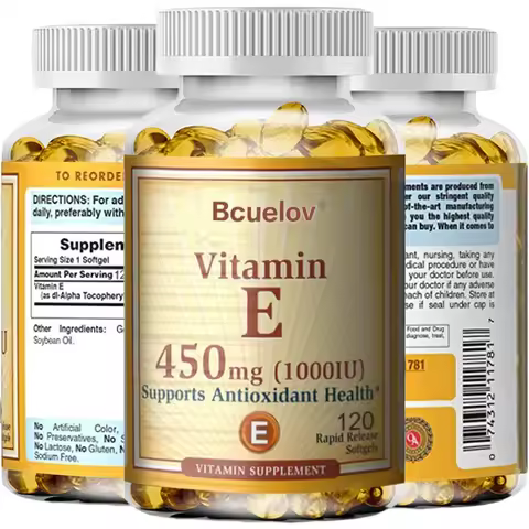 Bcuelov Vitamin E 450MG (1000 IU) Mixed Supports Immune System & Skin Nutrition - Natural Antioxidan