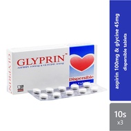 Glyprin (Aspirin 100mg & Glycine 45mg) 10s x 3