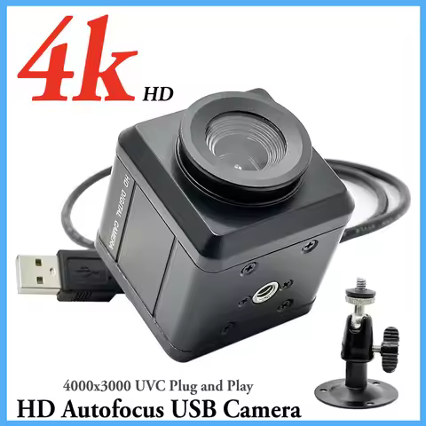 Ultra HD Autofocus USB Live Stream Camera 4000X3000 IMX362 12MP 4K Industrial PC Webcam + Bracket Fo