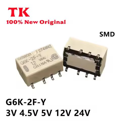 (5Pcs) G6K-2F-Y G6K-2P-Y Signal Relays 8PIN For Relay SMD 3V 5V 12V 24V G6K-2F-Y5VDC G6K-2F-Y-12VDC 