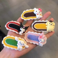 BB Clip Crochet Dakron Sanrio | Hair Clip Berdiri 3D Comel | Untuk Hiasan Rambut Harian