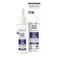 SANTE Naturkosmetik Overnight Revitalizer Serum with Organic Olive, Hyaluronic &amp; Organic Aloe Vera for Intensively Revitalised Skin and a Smooth Skin Feeling Overnight Revitalizer Serum 30 ml